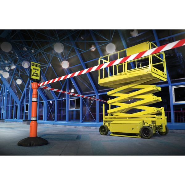 Single Belt Post, 39-13/32 in. H, Orange