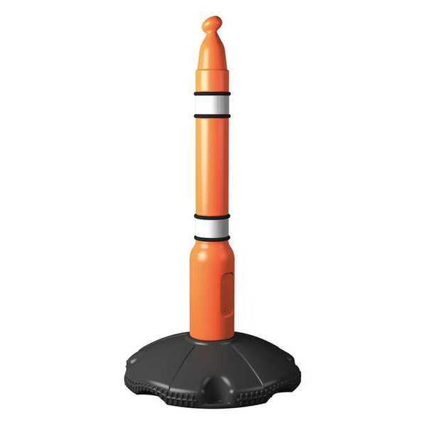 Single Belt Post, 39-13/32 in. H, Orange