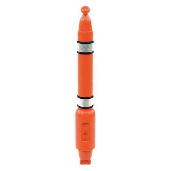 Single Belt Post, 39-13/32 in. H, Orange