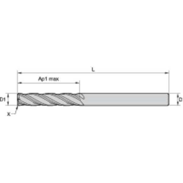 End Mill, 6.00mm Milling Dia., 4004