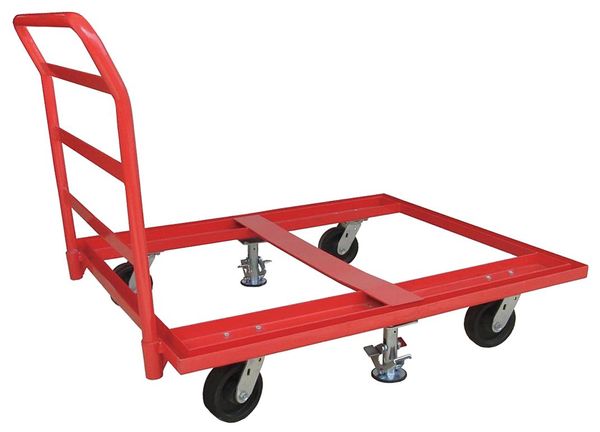 Pallet Dolly, 48x40, Floor Lock & Handle