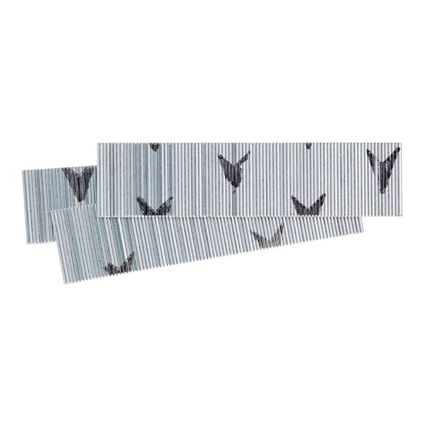 Collated Pin Nail, 5/8 in L, 23 ga, Galvanized, Headless Head, Straight, 2600 PK