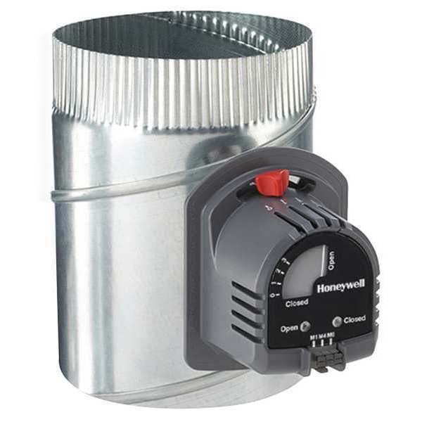 Round Damper, Gr/Rd/Steel, 6 in. Dia.