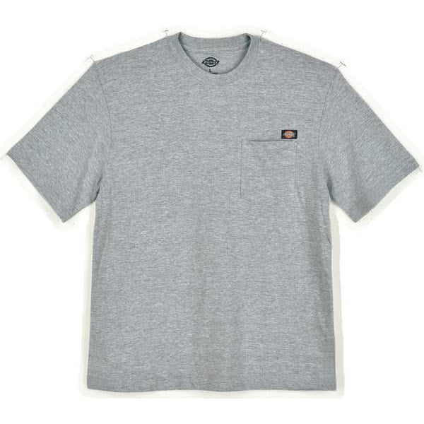 Short Sleeve T-Shirt, Cotton, Hthr Gry, 2XL