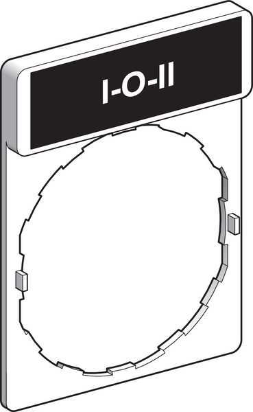 Legend Plate, 1O11, White/Black and Red