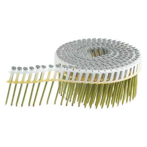 Collated Siding Nail, 2-1/4 in L, 13 ga, Hot Dipped Galvanized, Flat Head, 15 Degrees, 3600 PK