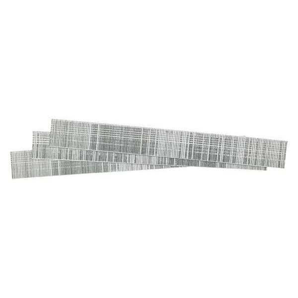 Collated Brad Nail, 5/8 in L, 21 ga, Electro Galvanized, Brad Head, Straight, 5000 PK