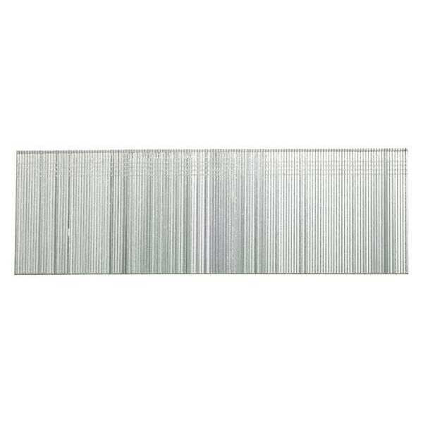 Collated Brad Nail, 1-5/8 in L, 21 ga, Electro Galvanized, Brad Head, Straight, 5000 PK