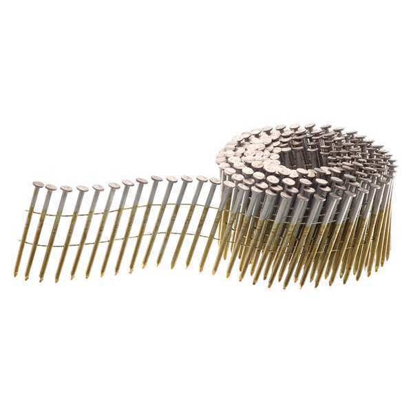 Collated Framing Nail, 2-3/8 in L, 11.5 ga, Bright, Flat Head, 15 Degrees, 6000 PK