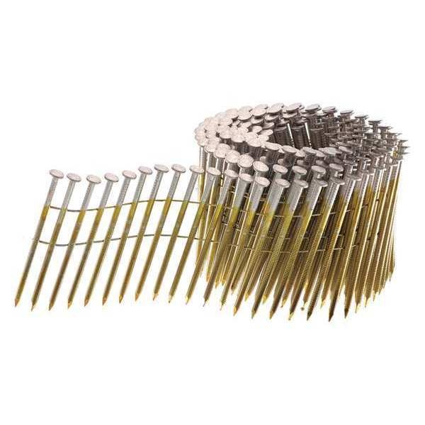 Collated Framing Nail, 3 in L, 11 ga, Hot Dipped Galvanized, Flat Head, 15 Degrees, 2400 PK