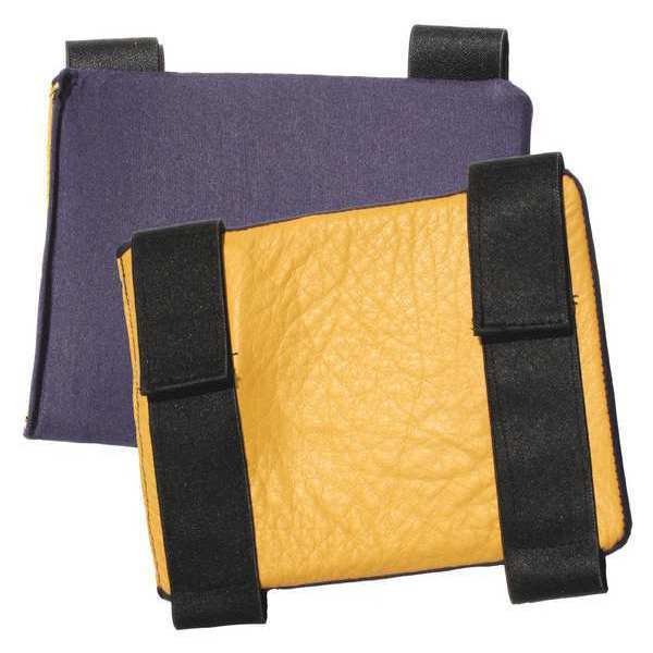Knee Pads, Black/Yellow, Grain Leather