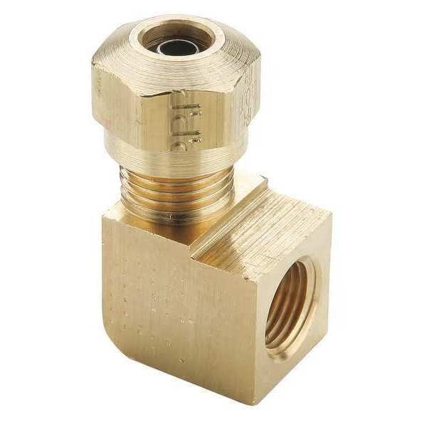 Female Elbow, Brass, 3/8 in Tube, 1.39 in L