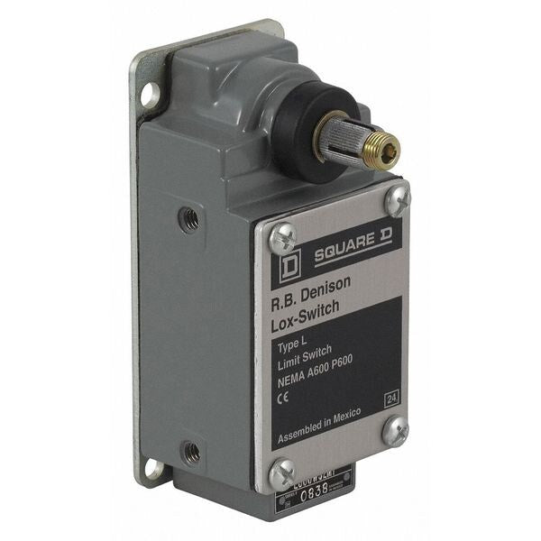 Severe Duty Limit Switch, No Lever, Rotary, Form Zb, 12A @ 600V AC, Actuator Location: Side