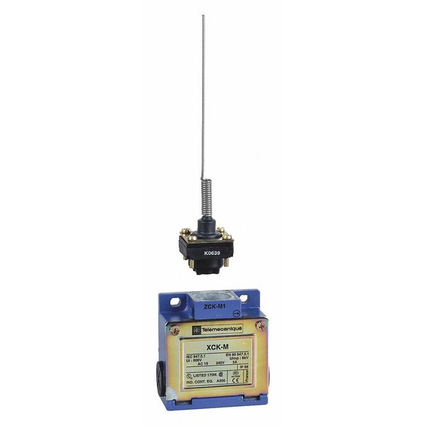 Limit Switch, Whisker, Spring Return, 1NC/1NO, 10A @ 240V AC