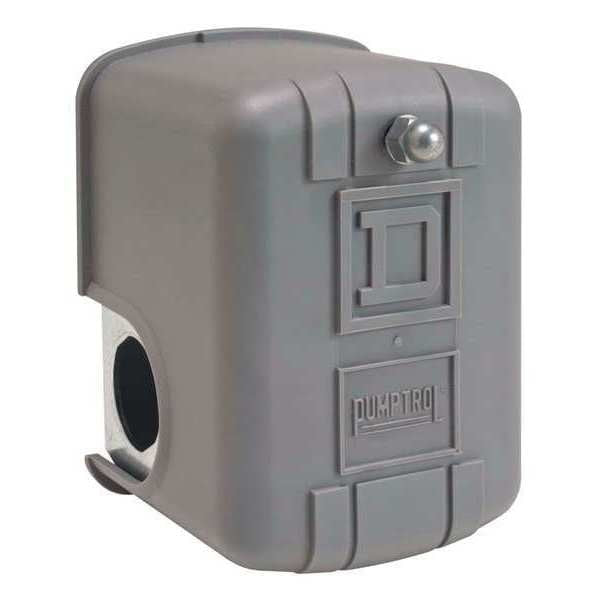 Pressure Switch, (1) Port, 1/4 in MNPT, DPST, 40 to 100 psi, Standard Action