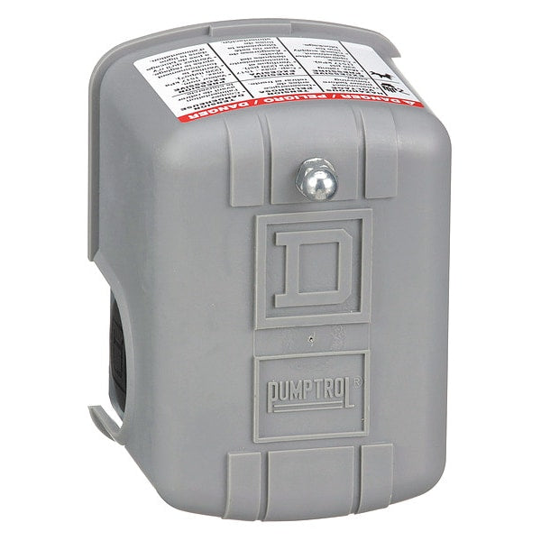 Pressure Switch, (1) Port, 1/4 in FNPS, DPST, 4 to 25 psi, Reverse Action