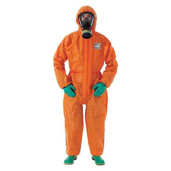 Chem Res Hooded Coverall, Sock, Tpd, L, PK6