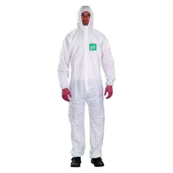Hooded Coverall, Bound, Elastic, 2XL, PK25