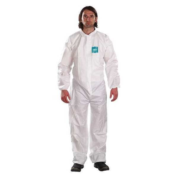 Collared Coverall, White, Zipper