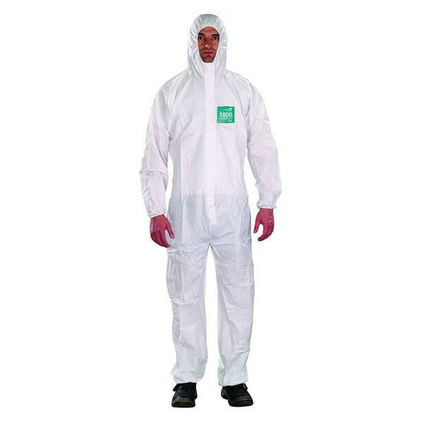 Hooded Coverall, Bound, Elastic, 3XL, PK25