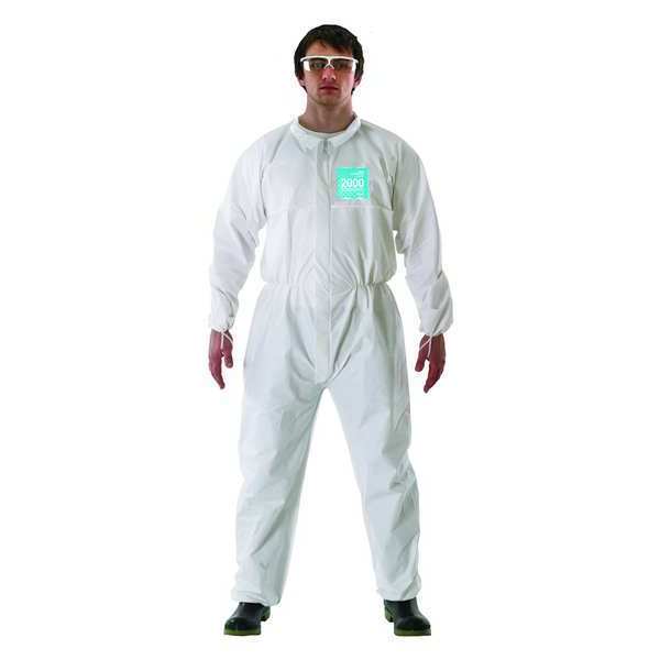 Collared Coverall, Bound, Elastic, 2XL, PK25