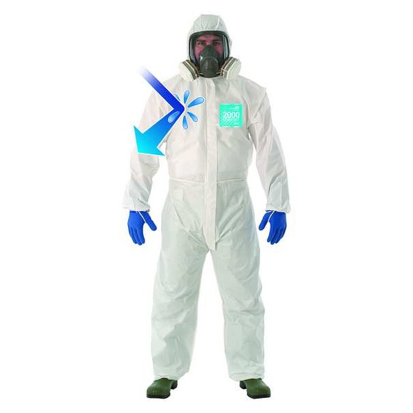 Hooded Coverall, Bound, Whites, M, PK25