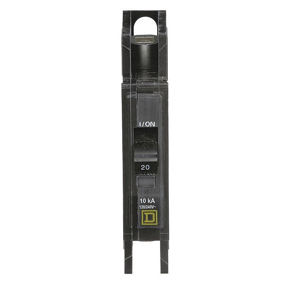 Miniature Circuit Breaker, 20, 120/240VAC, 1 Pole, Unit Mount Mounting Style, QOU Series