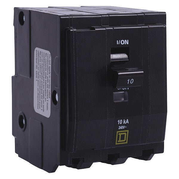 Miniature Circuit Breaker, 20, 240VAC, 3 Pole, Plug-In Mounting Style, QO Series