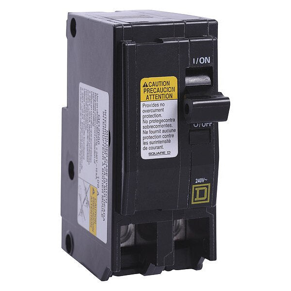 Non-Automatic Miniature Circuit Breaker, 60, 240VAC, 2 Pole, Plug-In Mounting Style, QO Series
