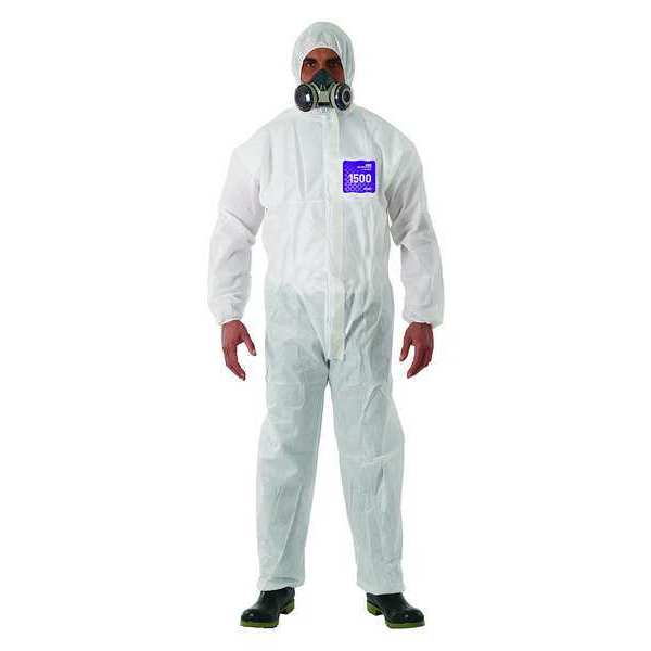 Hooded Coverall, Serged, Booted, L, PK25