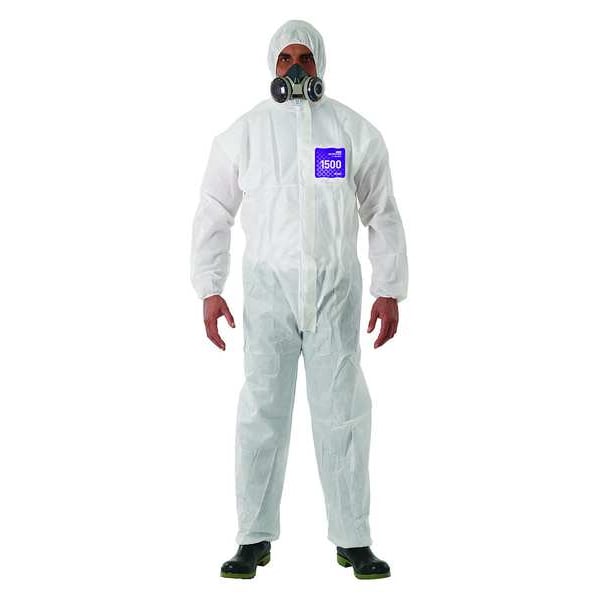 Hooded Coverall, Serged, Booted, S, PK25