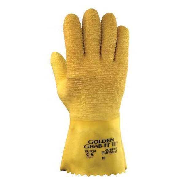 Cut Resistant Coated Gloves, A2 Cut Level, Natural Rubber Latex, 10, 1 PR