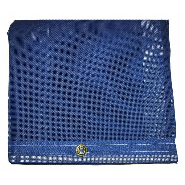 Mesh Tarp, 12 x 16 ft, 5 Mil, Vinyl, Standard Duty, Blue, Tear Resistant, UV Resistant