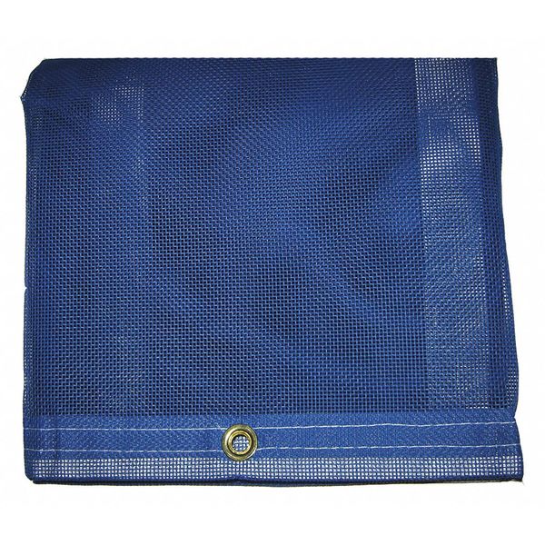Mesh Tarp, 20 x 30 ft, 5 Mil, Vinyl, Standard Duty, Blue, Tear Resistant, UV Resistant