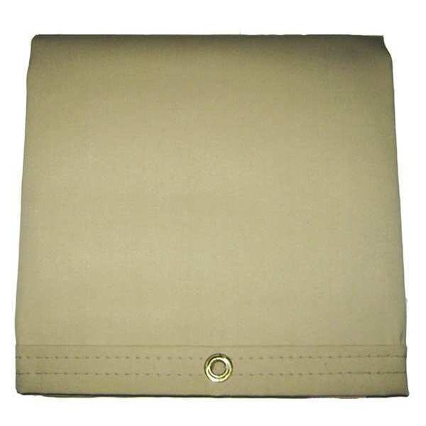Tarp, 6 x 6 ft, 20 Mil, Polyester Coated Cotton Canvas, Heavy Duty, Tan