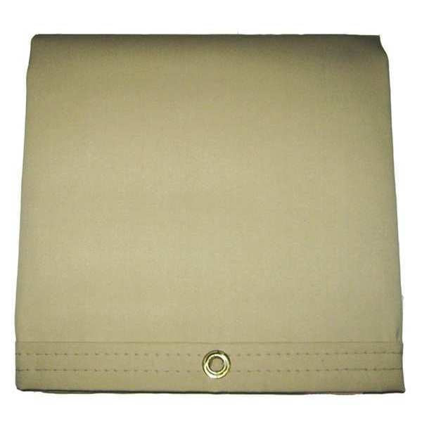 Tarp, 4 x 8 ft, 20 Mil, Vinyl, Heavy Duty, Tan
