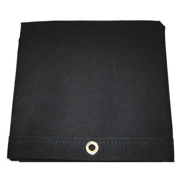Tarp, 10 x 20 ft, 20 Mil, Polyester Coated Cotton Canvas, Heavy Duty, Black