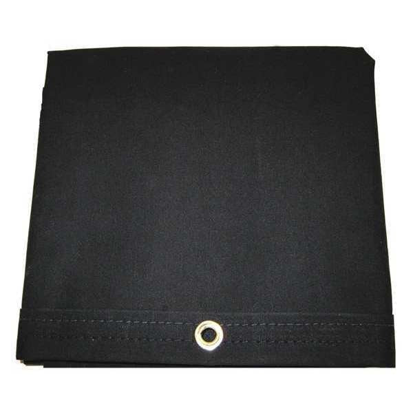 Tarp, 6 x 8 ft, 20 Mil, Polyester Coated Cotton Canvas, Heavy Duty, Black
