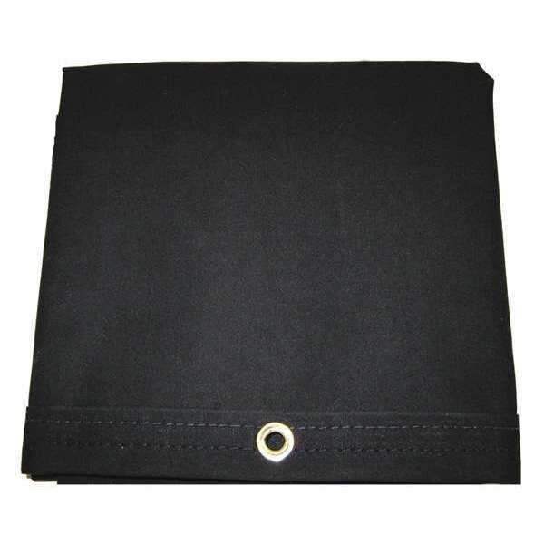Tarp, 4 x 8 ft, 20 Mil, Polyester Coated Cotton Canvas, Heavy Duty, Black