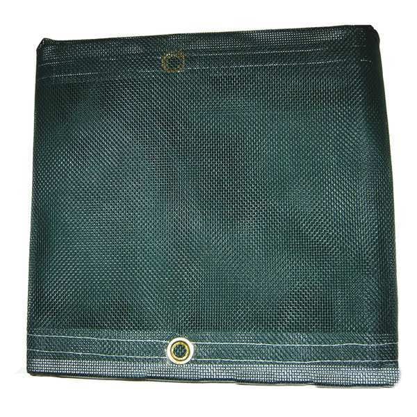 Mesh Tarp, 10 x 24 ft, 5 Mil, Vinyl, Standard Duty, Green, Tear Resistant, UV Resistant