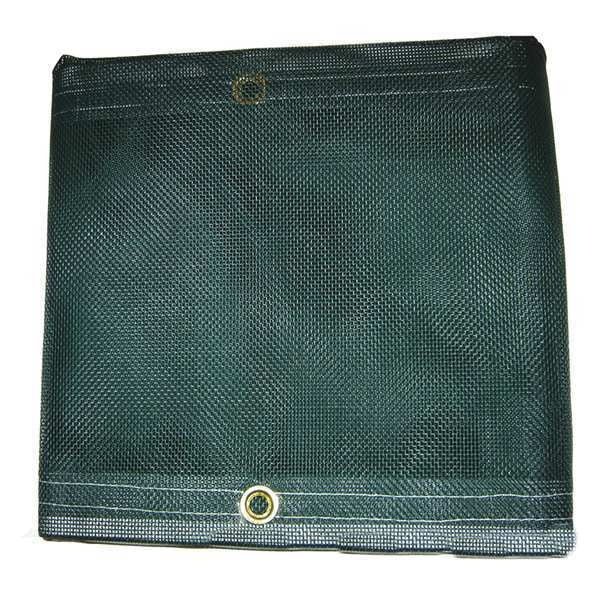 Mesh Tarp, 12 x 24 ft, 5 Mil, Vinyl, Standard Duty, Green, Tear Resistant, UV Resistant