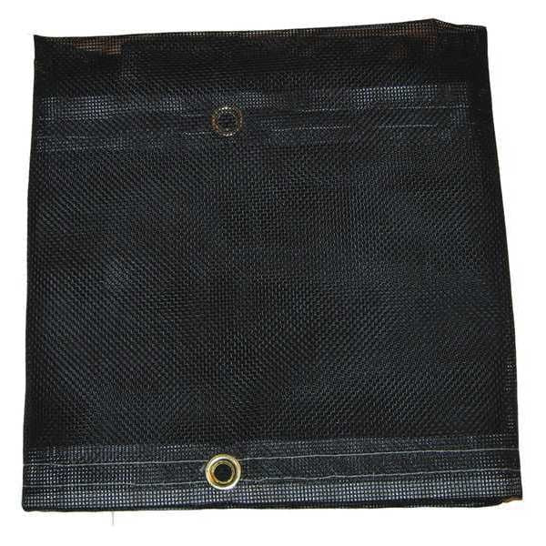 Mesh Tarp, 10 x 12 ft, 5 Mil, Vinyl, Standard Duty, Black, Tear Resistant, UV Resistant
