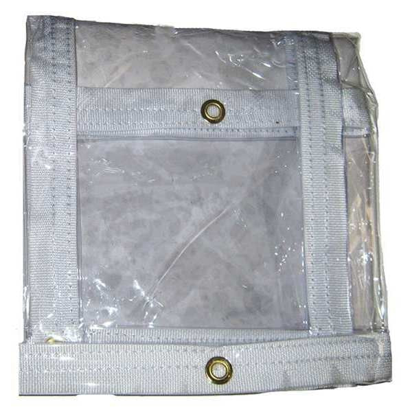 Tarp, 8 x 12 ft, 20 Mil, Vinyl, Heavy Duty, Clear, Mildew Resistant