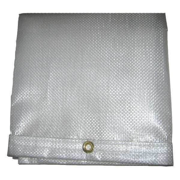 Tarp, 20 x 30 ft, 20 Mil, Polyethylene, Heavy Duty, White, UV Resistant