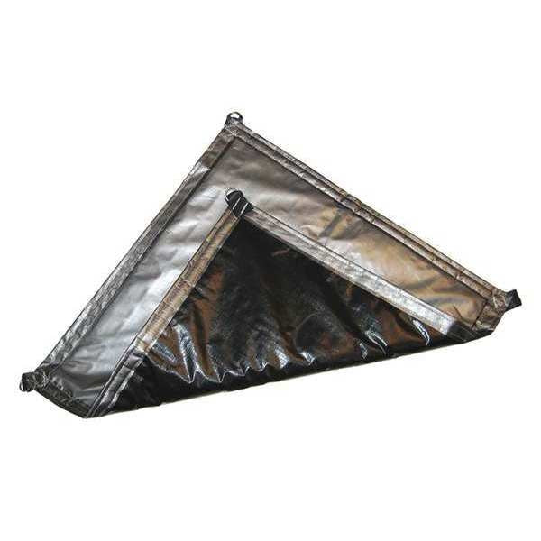 Tarp, 6 x 25 ft, 0.127 mil, Polyethylene, Heavy Duty, Black, UV Resistant