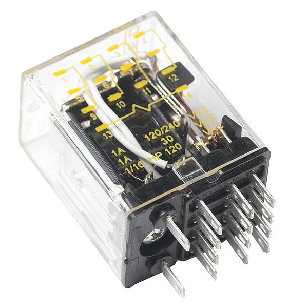 Relay, 240VAC Coil Volts, 4PDT