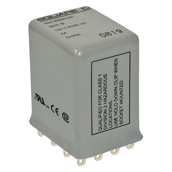 Relay, 240VAC Coil Volts, 4PDT