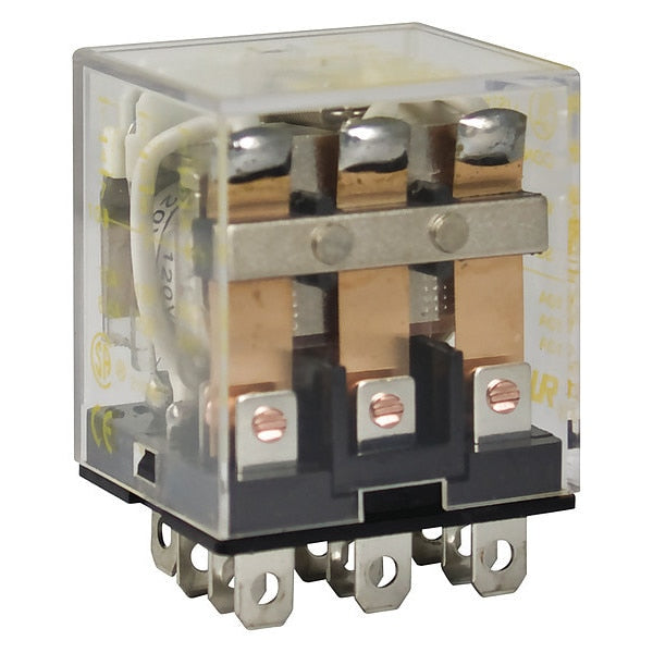 Plug-In Relay, 240VAC Coil Volts, 3PDT