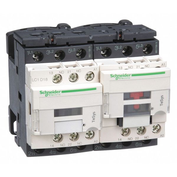 IEC Magnetic Contactor, 3 Poles, 120 V AC, 18 A, Reversing: Yes