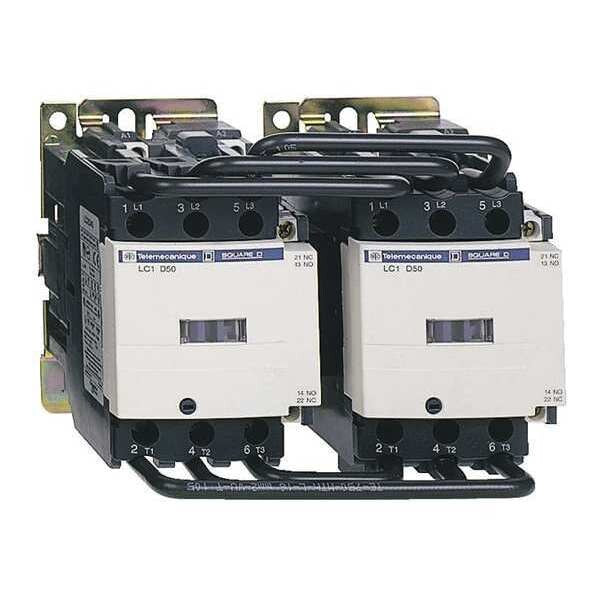 IEC Magnetic Contactor, 3 Poles, 120 V AC, 50 A